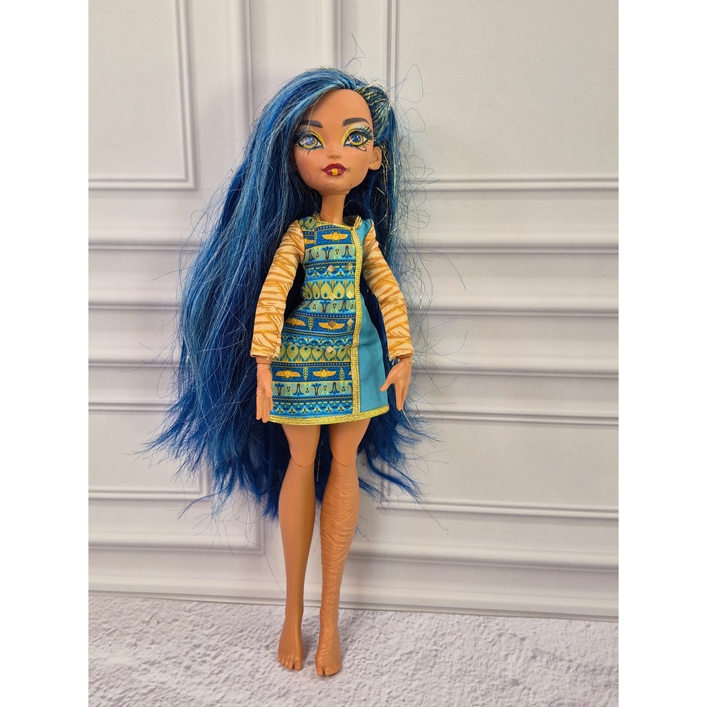 Monster High Cleo De Nile G3 Doll Blue Hair Original Dress No Boots Or Headband